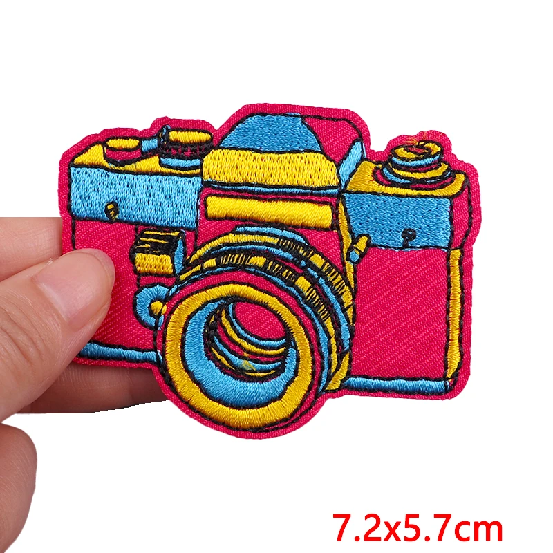 Outdoor Adventure Waves Embroidered Patch Camera Tape Patch Iron On Patches For Clothing thermoadhesive Patches On Clothes Badge