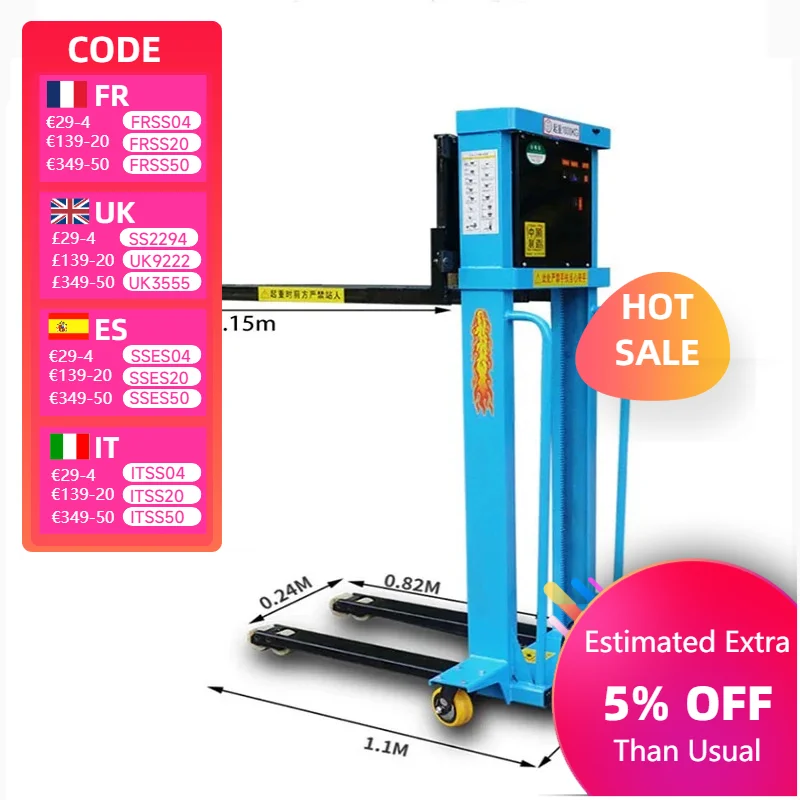 Electric Lifting Platform 1.3M 500/1000KG Hydraulic Cargo Trolley Flatbed Truck for Truck Loading and Unloading