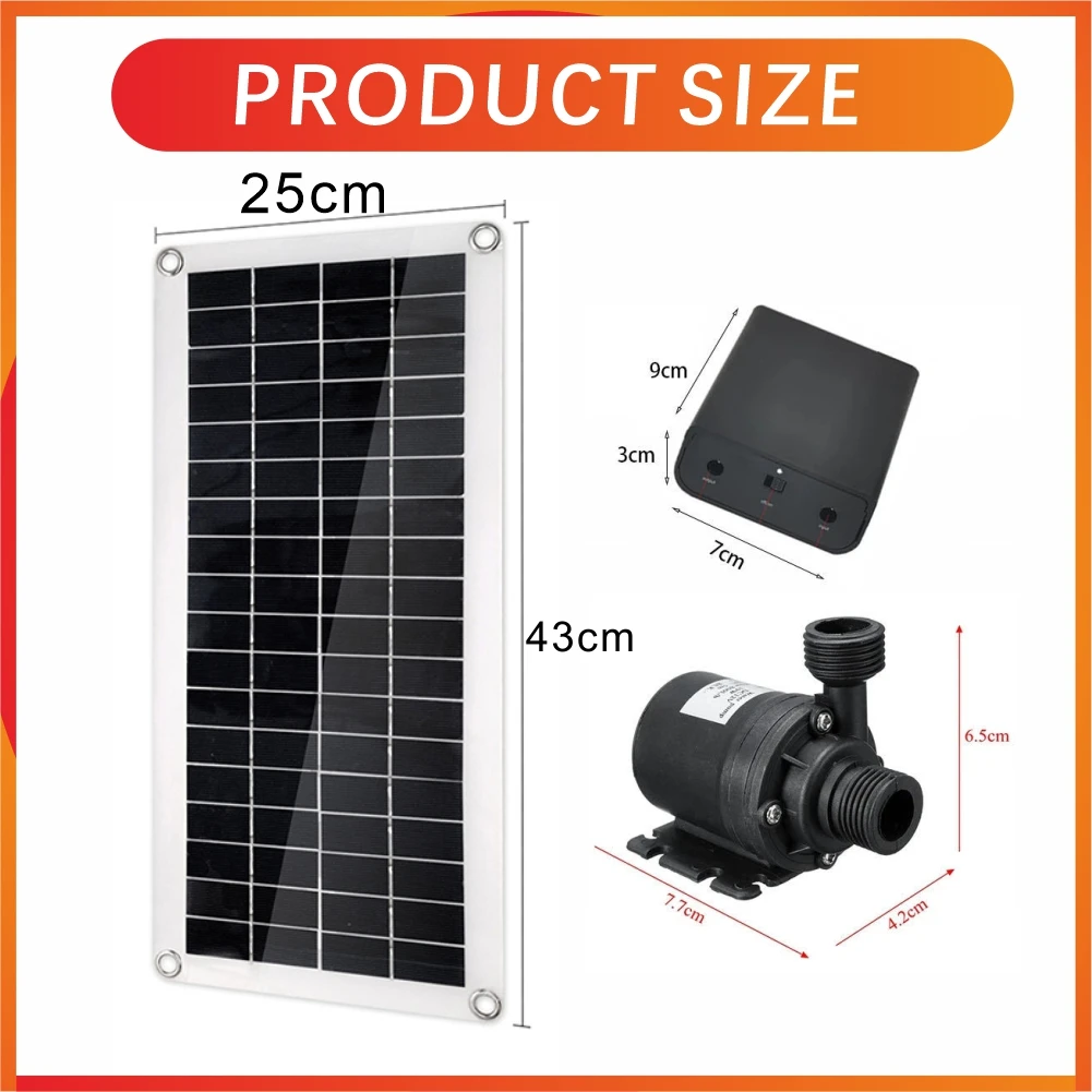 12V Solar Water Pump Kit With Solar Panel, 800L/H Submersible Pump, For Garden Pond, Bird Bath And Outdoor Landscape Fountain