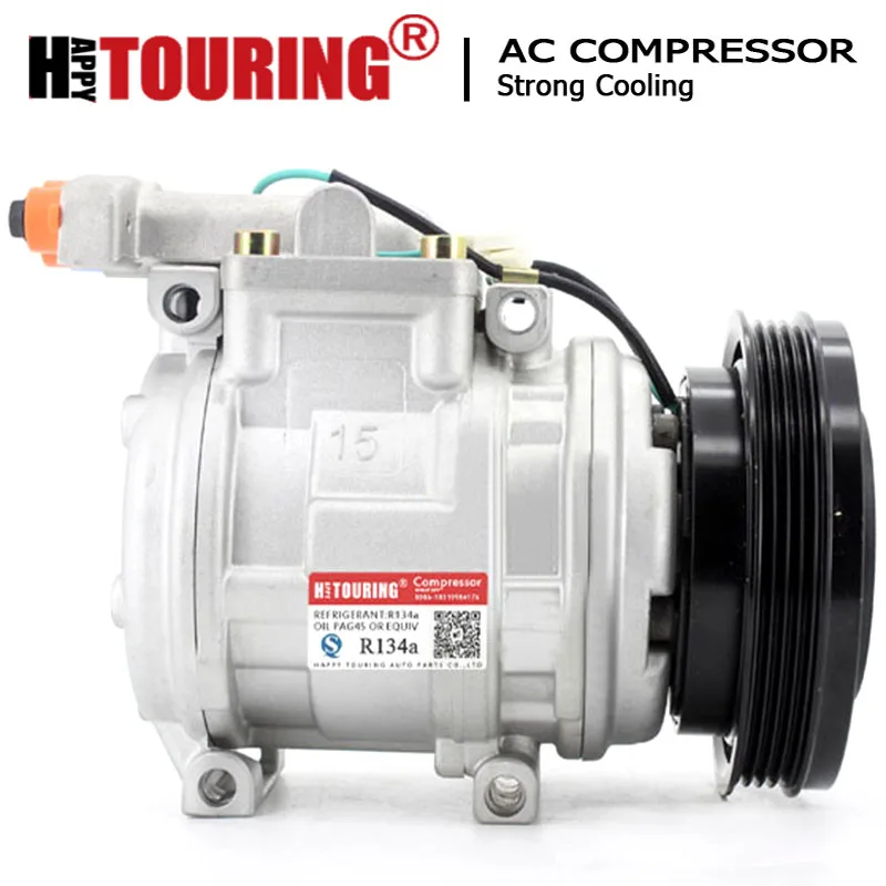 10PA15C AC COMPRESSOR for Daewoo Solar Excavator Bagger Doowon 2208-6013 22086013 2208-6013A 22086013A  22086013B 440205-00070