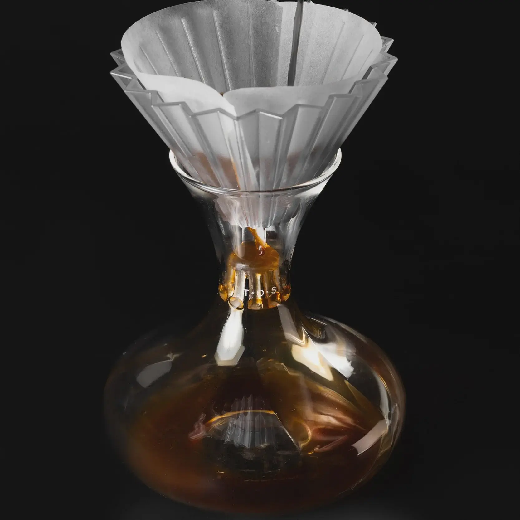 Glass Drip Coffee Maker Set 550ml Carafe with Filter Cone Japanese Style Pour Over Server