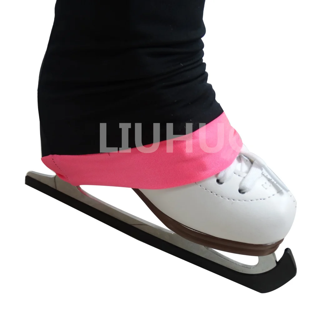 LIUHUO Ice Figure Skating Pants Jacket Girls Pink Black Fleece Leggings Stretchy Trousers Training Outfits