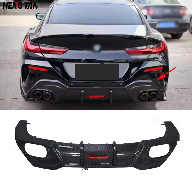 

Car Rear Bumper Lip Diffuser Spoiler Parts For BMW 8 Series G14 G15 G16 830i 840i 850i 2018+ Carbon Fiber Upgrade Body kit