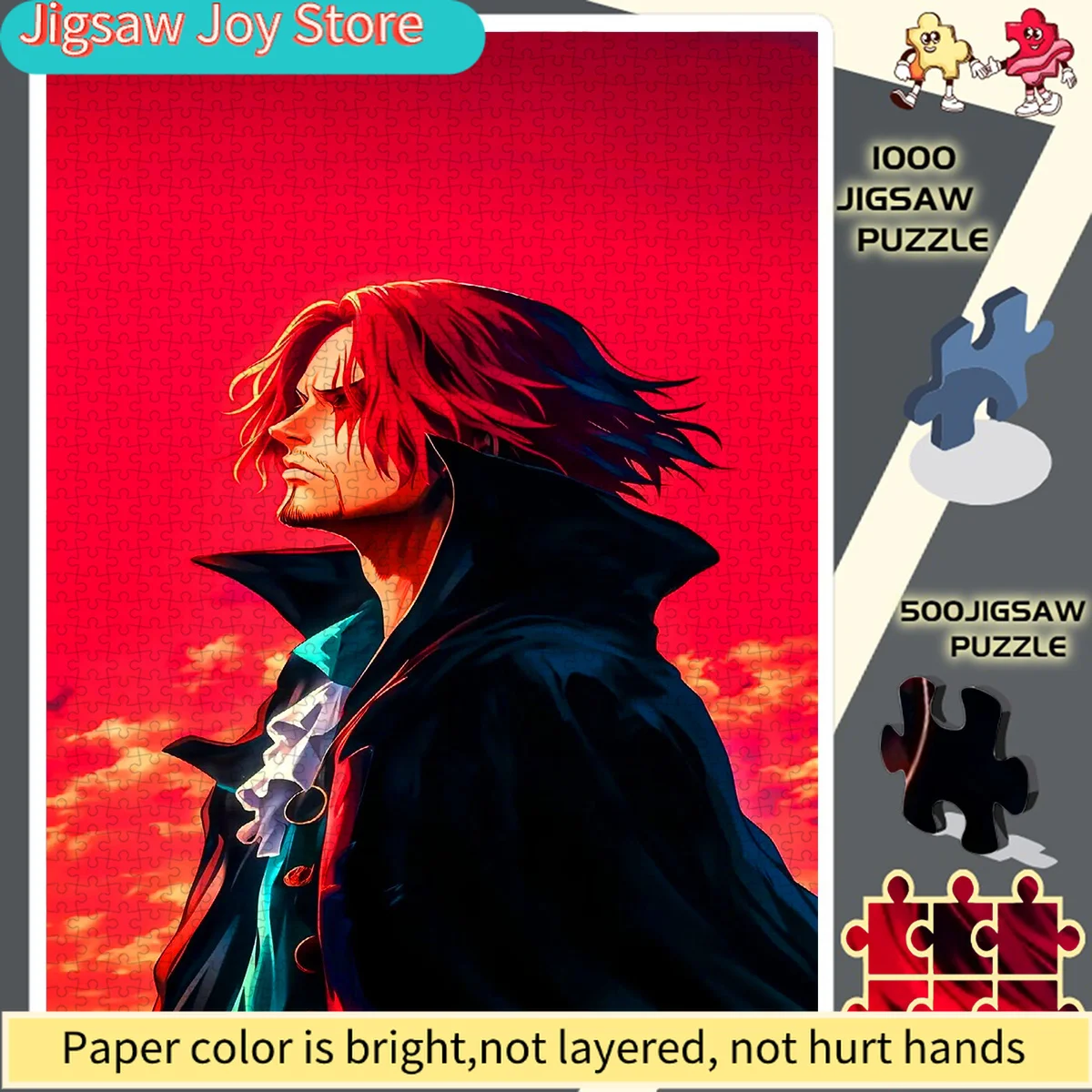 

Red-Haired Shanks Domineering Silhouette Passionate Anime Character Frameless Hobbyist'S Perfect Choice Paper Puzzle - Educati