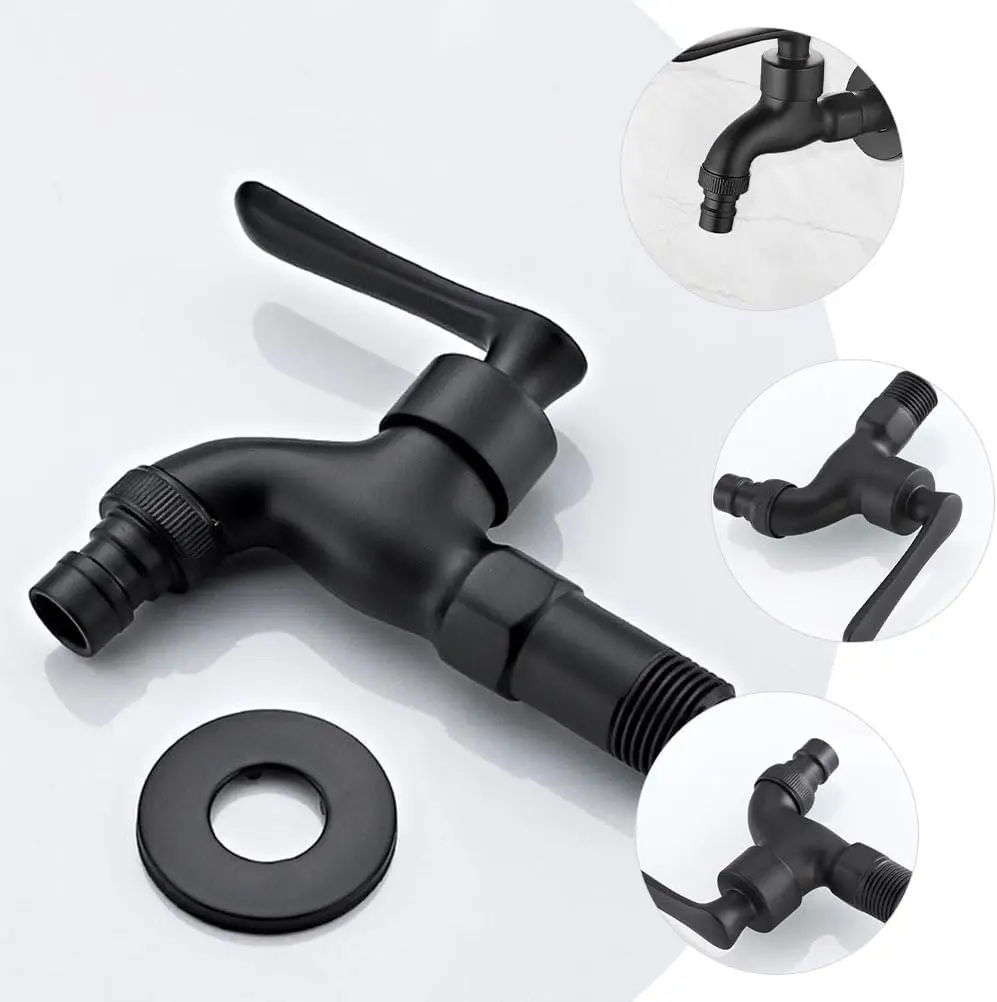 جديد صنبور في الهواء الطلق حديقة بيبكوك حمام المرحاض ممسحة بركة الصنابير الحنفيات الأسود النحاس الحائط الحمام ركن غسالة