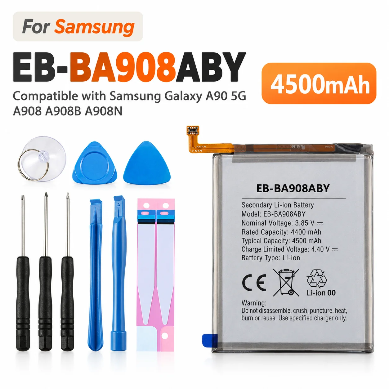 Premium Replacement Phone Battery For Samsung Galaxy A25 A32 A90 5G A20e A10e A5 2017 A80 A31 2020 A51 4G A40 2019 A33 A53 5G
