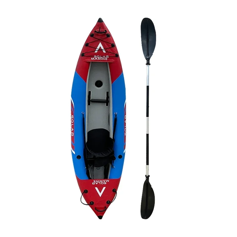 

1 Person Tandem Inflatable Fishing Kayak With Floor And Accessories