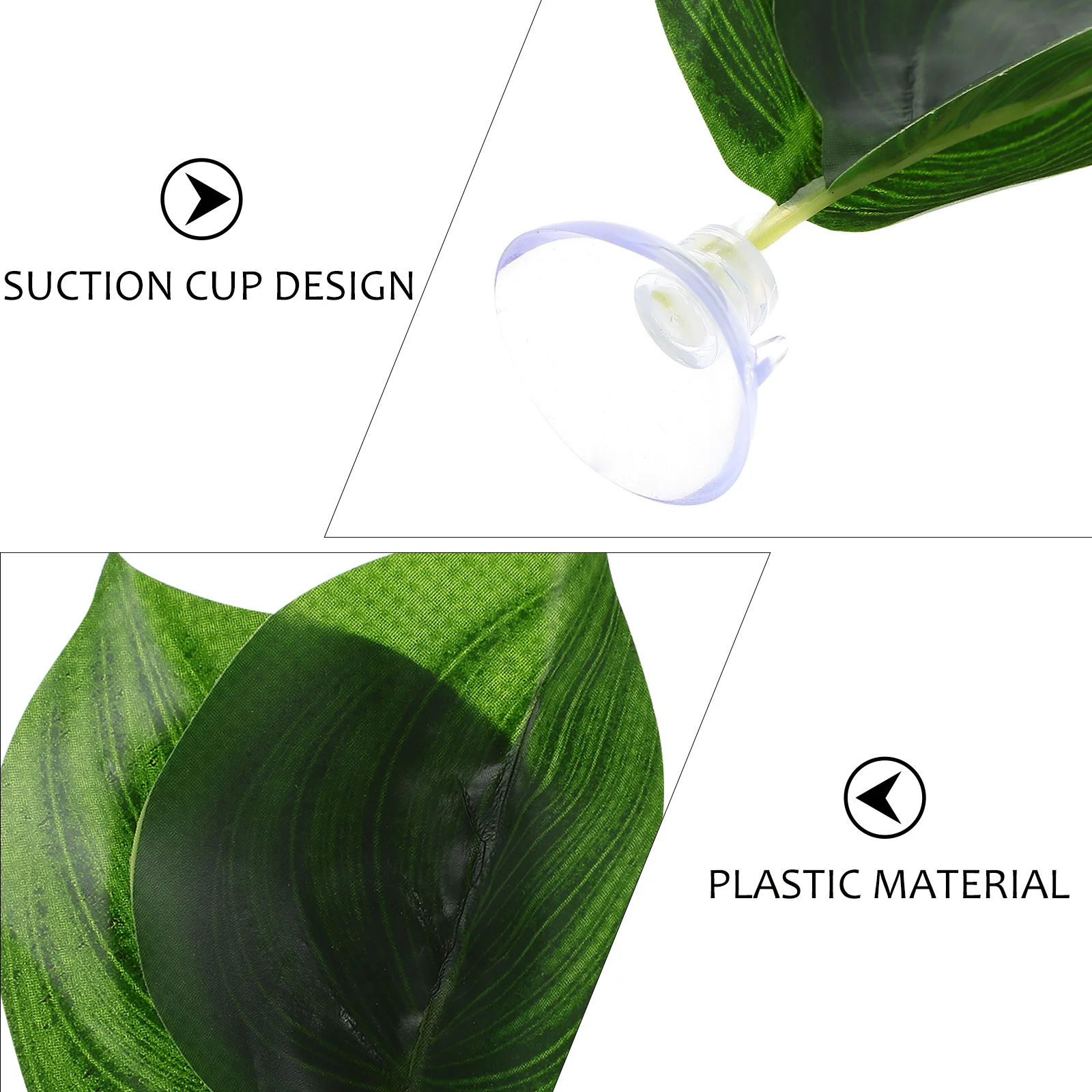 

2pcs Simulation Plant Reptile Tank Green Plant Aquarium Landscaping Ornament Pet Crawler Supplies Fake Plastic Plants Terrarium