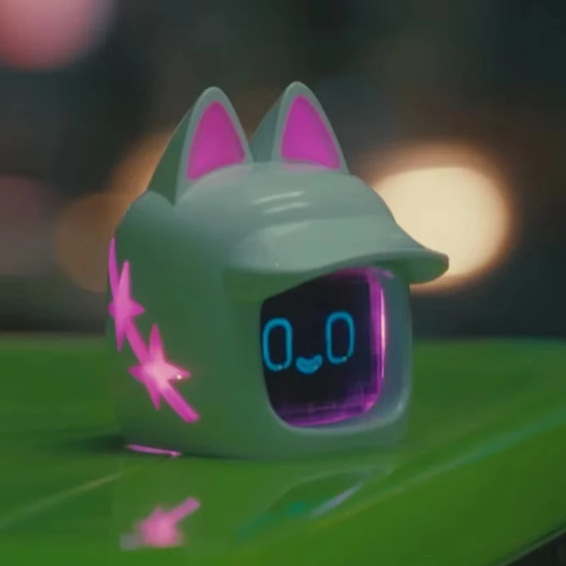 In Stock New Dasai Kawaii Mochi Cat Ear Robot Jdm Mini Car Ornament Cute Punk Glowing Interior Dashboard Decoration For Vehicle