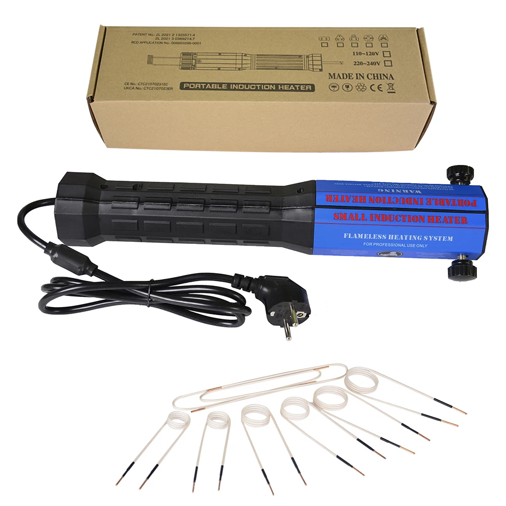 Kit de calentador de inducción magnética de 1300W, máquina de calentamiento por inducción de calor sin llama automotriz de 110V/220V, herramienta de reparación de automóviles de 8 bobinas