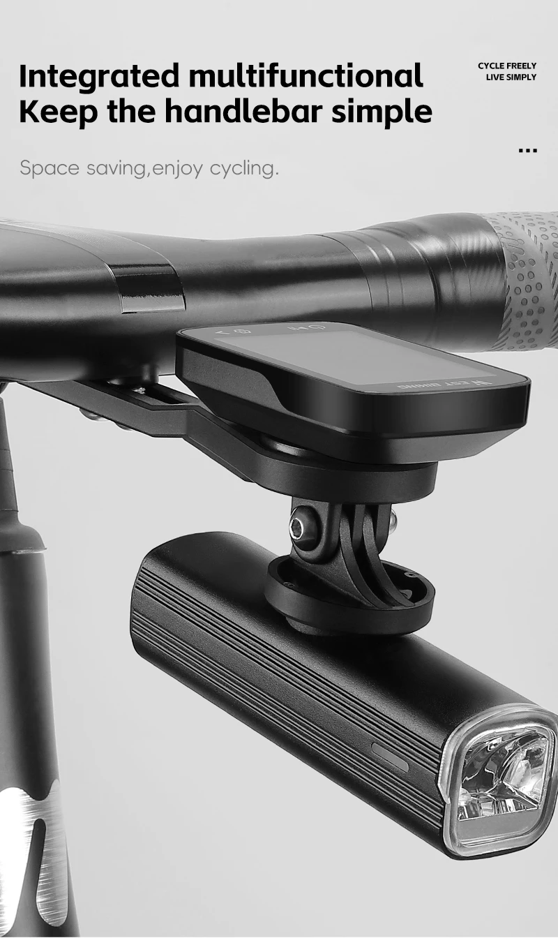 WEST BIKING Fahrradcomputerhalterung für Garmin/Bryton/Wahoo Tachometer, Fahrradbeleuchtung und Kamerahalterung, MTB-Rennradzubehör – Detail 5