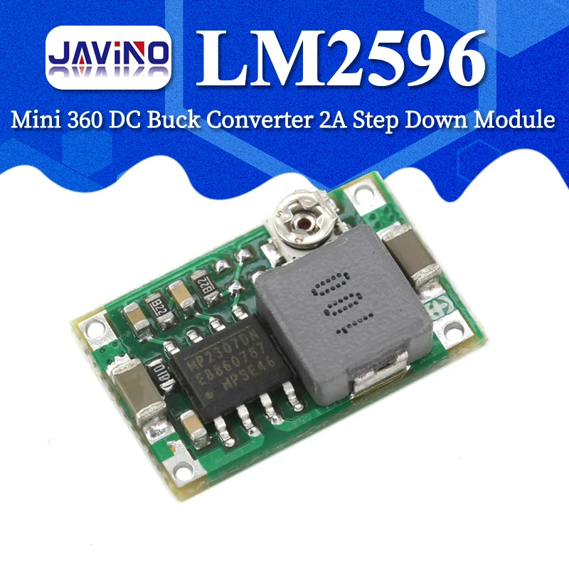 Mini360 RC Airplane Module Mini 360 DC Buck Converter 2A Step Down Module 4.75V-23V to 1V-17V 17x11x3.8mm New LM2596