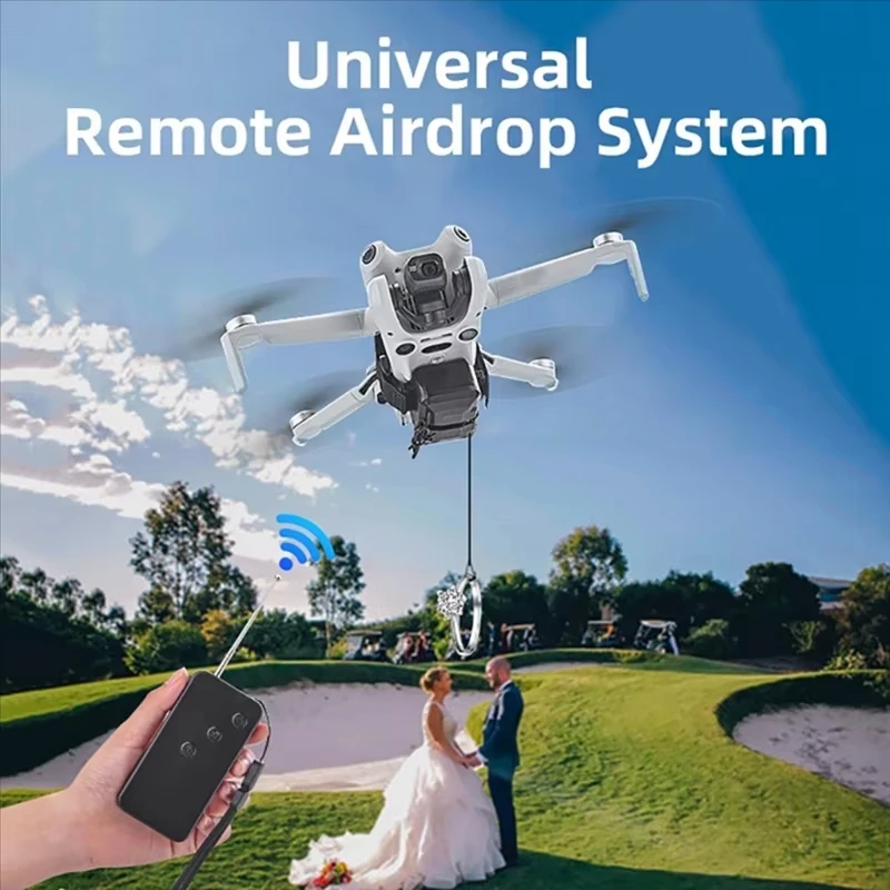 

Universal Drone Payload Release Dropper Airdrop Device with Remote Control Delivery Thrower for DJI Mini 4 Pro Air 3 Avata 2