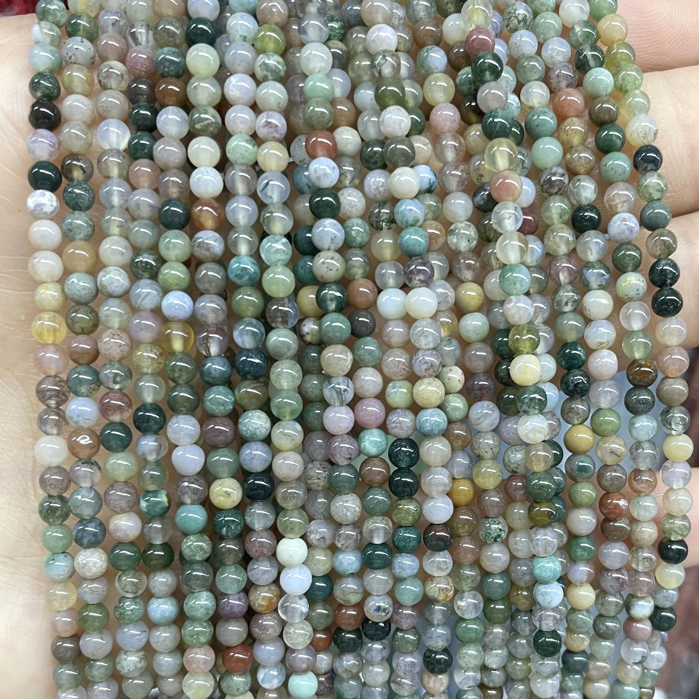 Natural India Agates Round  Faceted Irregular Rondelle Stone Spacer Round Beads For Jewelry DIY Making Bracelet Necklace