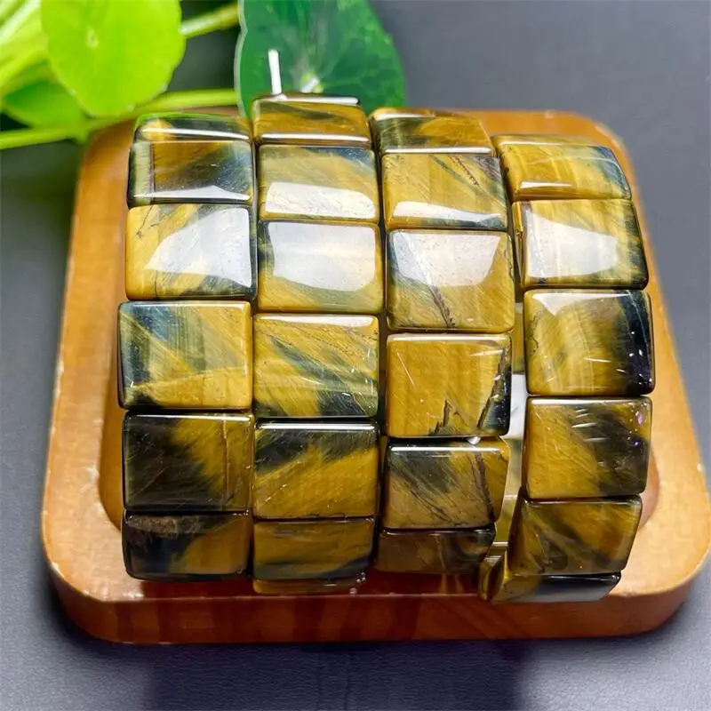 Natural Dream Tiger Eye Stone Bangle Women Fashion Charm Crystal Healing Energy Yoga Jewelry Gift 1PCS 13X16MM