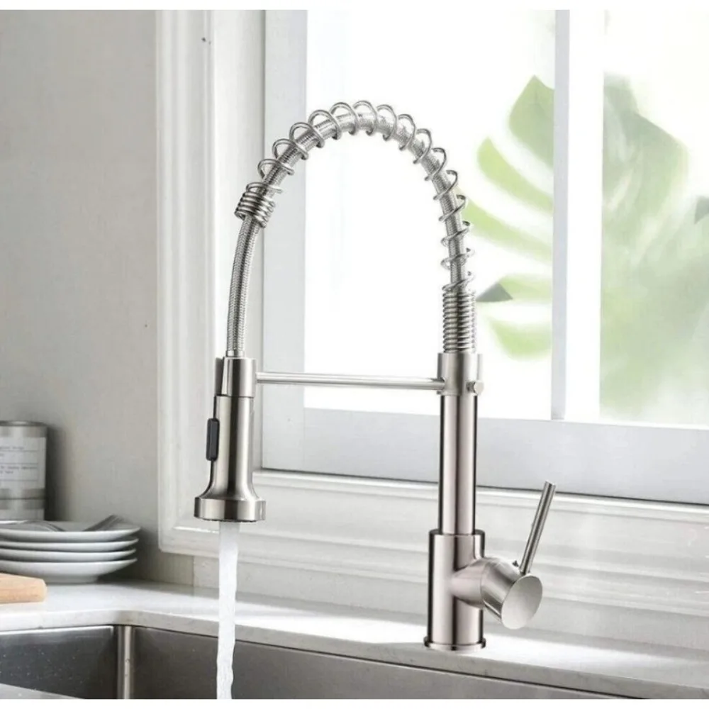 Golden Kitchen Faucet Deck Mounted Mixer Tap 360 Degree Rotation Stream Sprayer Nozzle Kitchen Sink Hot Cold Taps