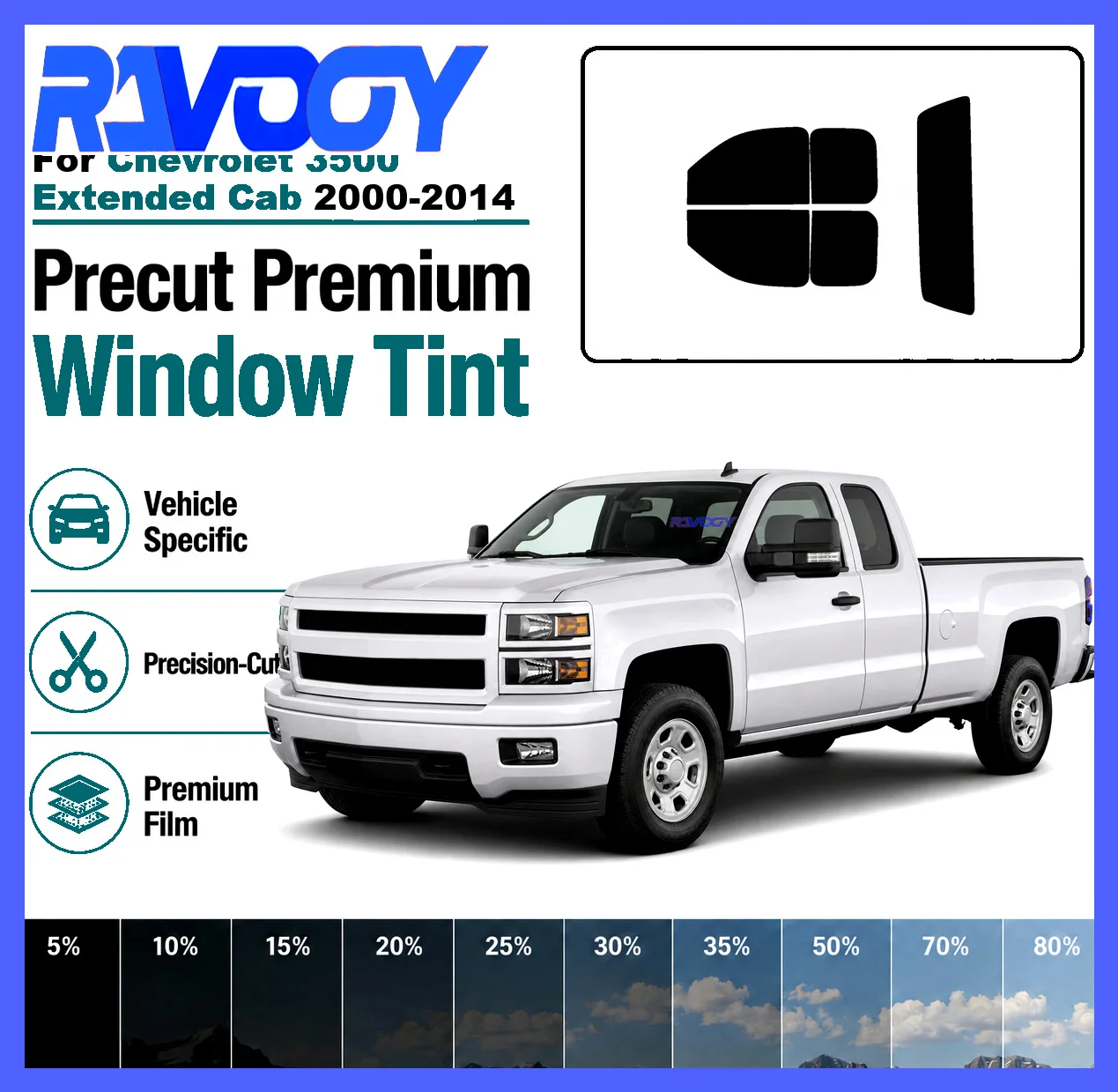 ravooy-for-chevrolet-3500-extended-cab-2000-2014-premium-pre-cut-window-tint-film-vehicle-specific-full-kit-front-rear-windows