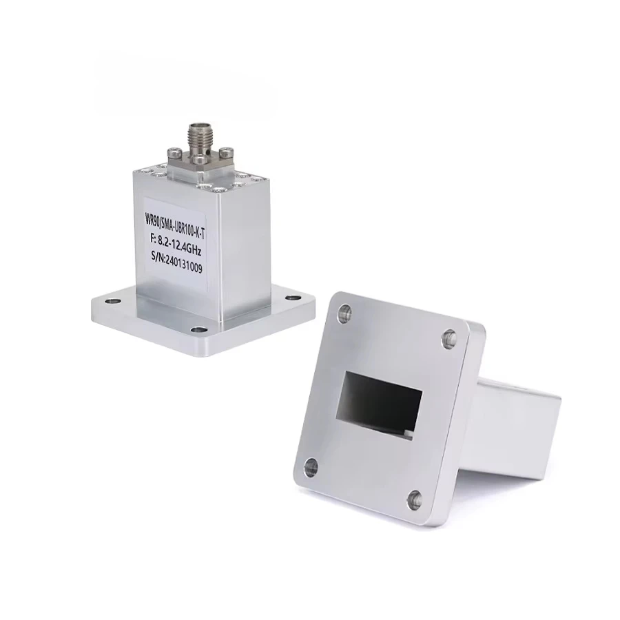 WR-90 to for SMA Female Straight Waveguide Coax Adapters with UBR100 Flange 8.2-12.4GHz Telecom Parts
