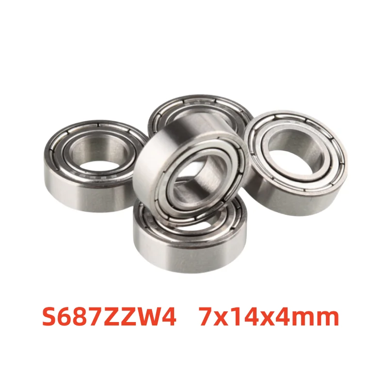 

50pcs stainless steel bearing S687ZZW4 7x14x4mm deep groove ball bearings S687ZZ 7*14*4mm ABEC-5