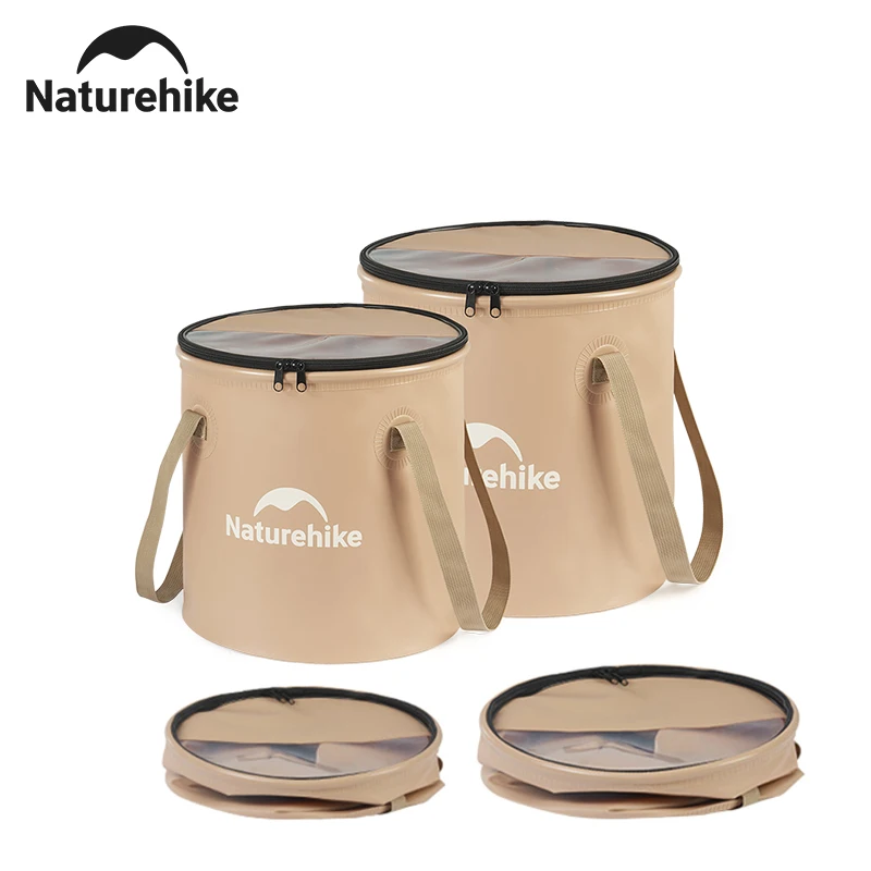 

Naturehike Camping Portable Folding Bucket Lingvo 2.0 Multifunctional Bucket EVA Material With Water Valve Bucket Lid 2024 New