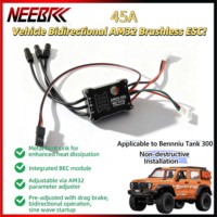 NEEBRC AM32 45A Brushless Metal Waterproof Vehidle Bidirectional ESC MX2.0 Plug for RC Car MN Tank 300/Climbing/Off Road Parts