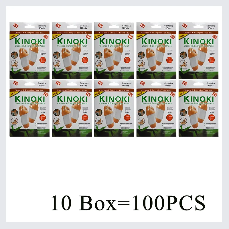 

100 шт., корейские пластыри для ног Kinoki Detox для снятия стресса, глубокий сон, травяные пластыри для похудения, токсины жира, глубоко очищающие подушечки для ног