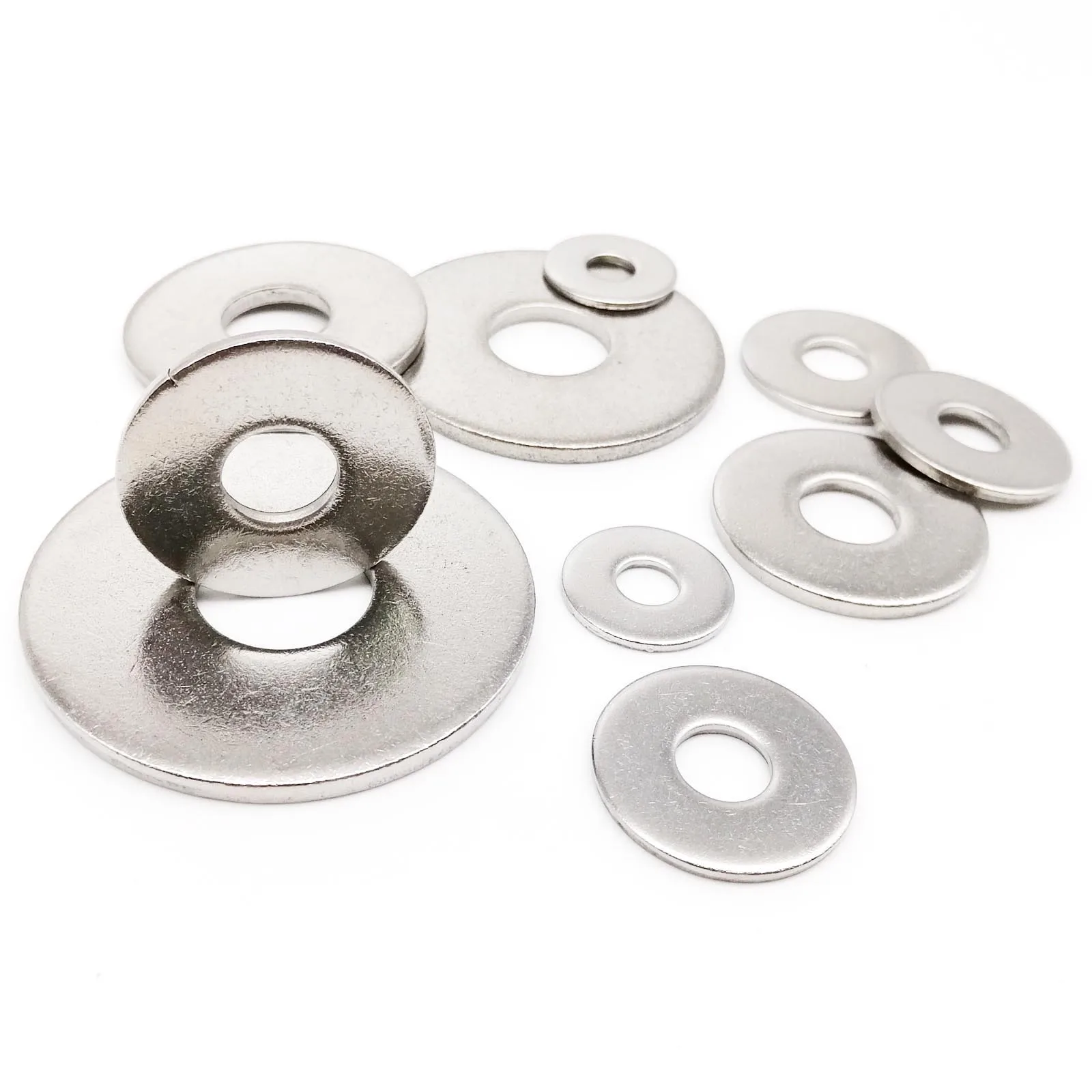 M2.5 M3 M3.5 M4 M5 M6 M8 M10 M12 M14 M16 GB96 DIN9021 304 Acciaio inossidabile Extra Large Size Wide Spessore Rondella piatta Guarnizione semplice