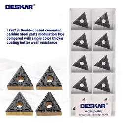 DESKAR 100% Original TNMG160404 TNMG160408 TNMG160412 TM CQ HQ PM R-S L-S LF9218 CNC Lathe Hard Alloy Turning Blade Cutter Part