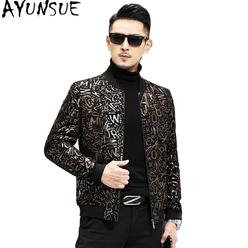 

AYUNSUE Мужская куртка из 100% натуральной кожи 25, короткая дубленка, модные повседневные тонкие мотоциклетные кожаные куртки для мужчин