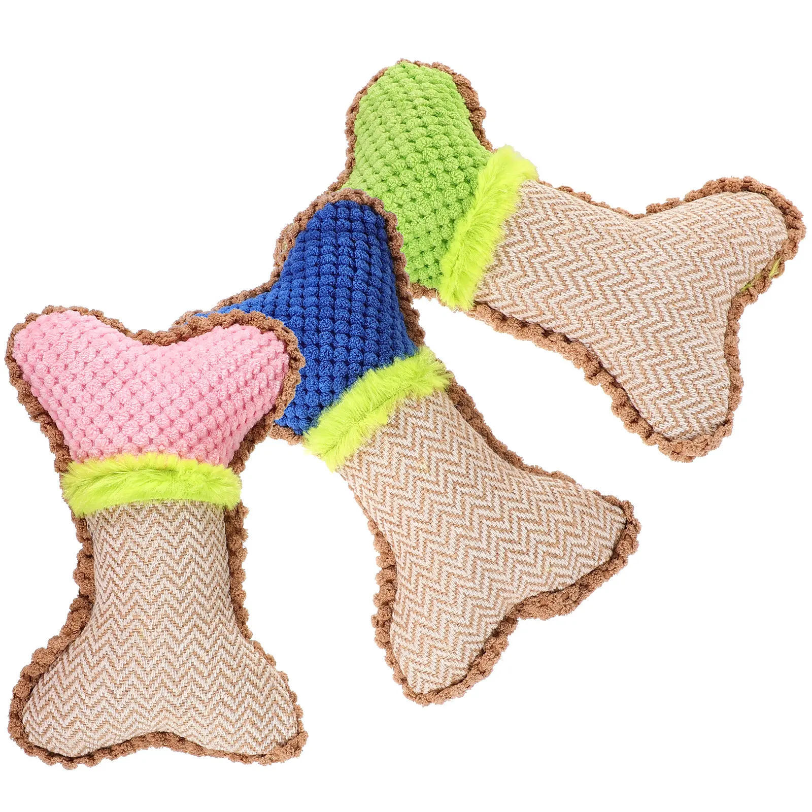 3Pcs Dog Chewing Squeaky Bone Soft Interactive Puppy Small Medium for Teeth Grinding Training Dog Chew Toy Puppy Toys Small Dogs