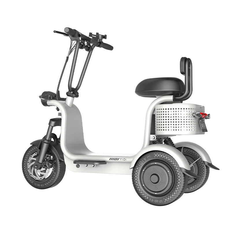 YIDI Electric Tricycle with Battery Charger Adult Parent-child Travel Folding Three-wheeled Electric Scooter Japanese US EU
