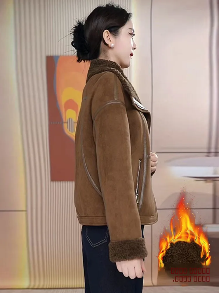 Manteau matelassé en coton doublé de fourrure pour femme, style simple, fermeture éclair, nouvelle collection automne-hiver 2026...