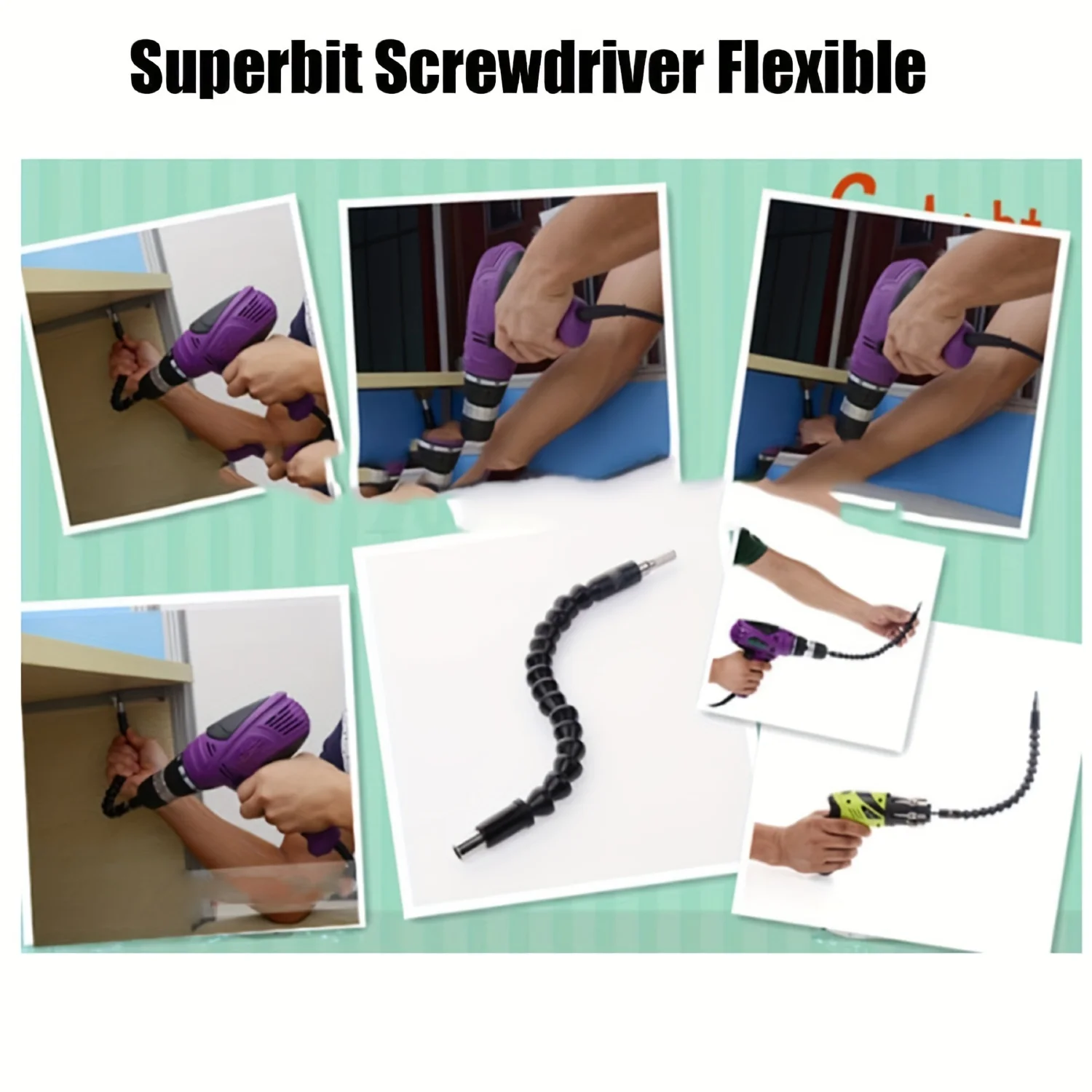 Flexible Screwdriver Extension Flex Drill Bit Holder Hex Shaft Tip Soft for Electric Screw Driver Snake Adapter Connect Magnetic