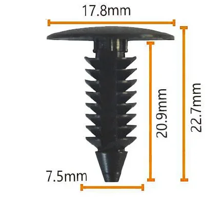 Wholesale  QGC-C004 New Universal Automotive Retainer Clips 1000pcs/bag Nylon 1Carton Bumper Clip Universal for Cars