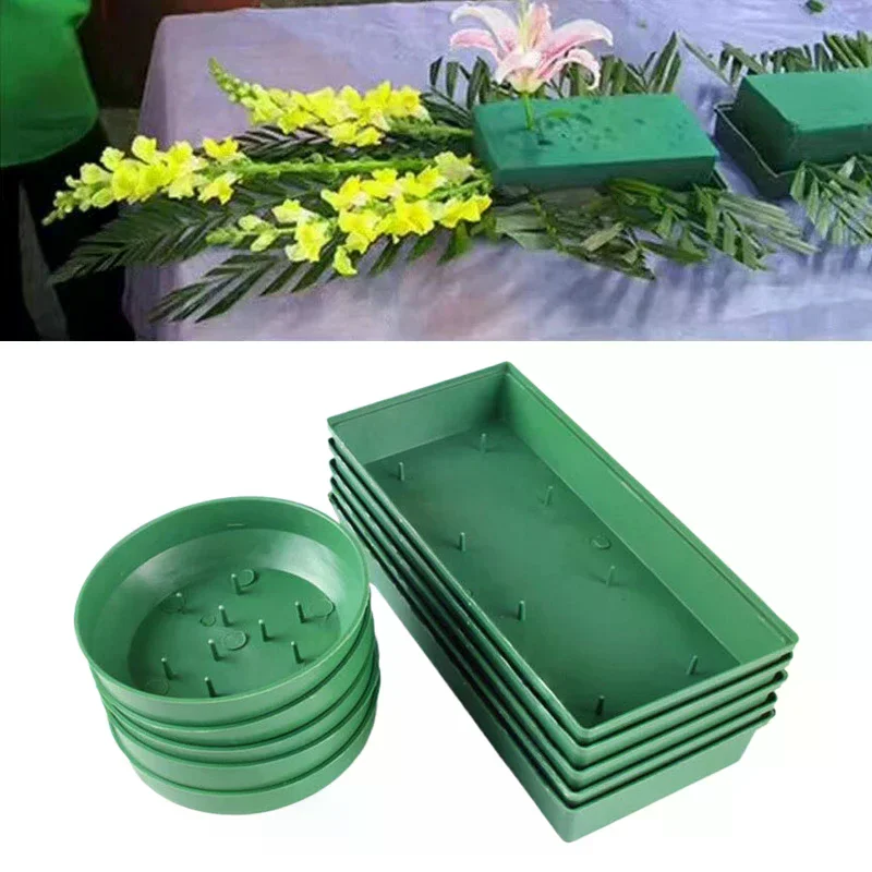 

Flower Foam Tray Flower Arrangement Decorative Vase Floral Bowl Container Flower Mud Fixing Plate Wedding Aisle Flowers Party