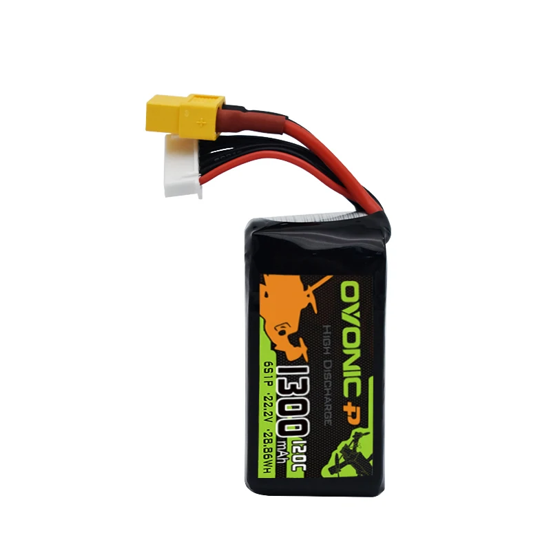 1300mAh 120C 22.2V LIPO Battery With XT60 Plug For RC Helicopter Quadcopter FPV Racing Drone Parts 6S Rechargeable BATTERY