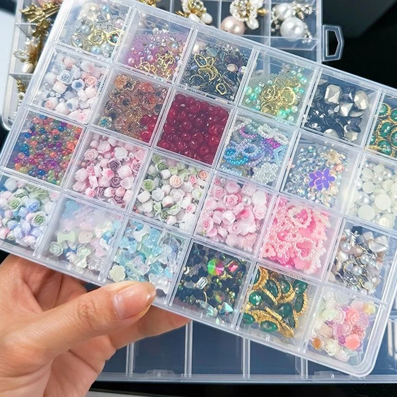 Transparent Plastic Storage Jewelry Box Plastic Compartment Adjustable Container Storage Boxes Beads Ring Earring Organizer Case