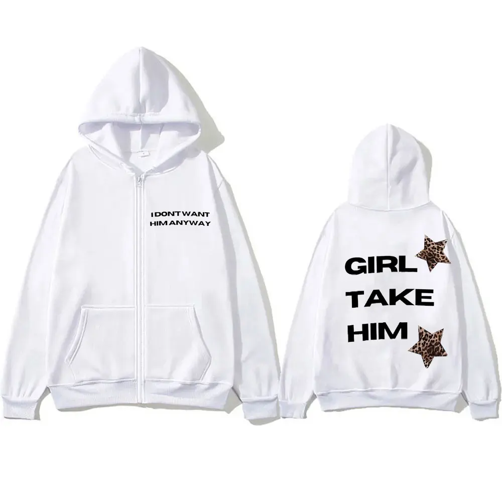 Tate McRae Its Ok Im Ok Album Zipper Hoodie Men Women Vintage Oversized Hoodies Male Casual Fleece Zip Up Jacket Gift for Fans