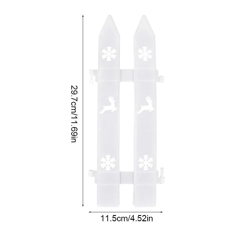 크리스마스 트리 흰색 울타리 플라스틱 미니 울타리, 요정 정원 홈 장식, 2025 새해 파티 장식 용품, 10 개, 15 개, 20 개