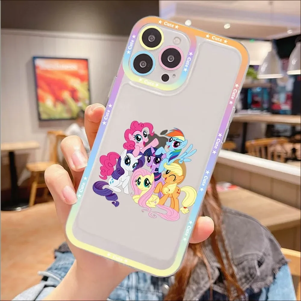 My P-Ponys L-Little Phone Case For iPhone 14 13 12 11 Pro Max Mini X Xs XR 6 7 8 Plus SE 2020 Transparent Case