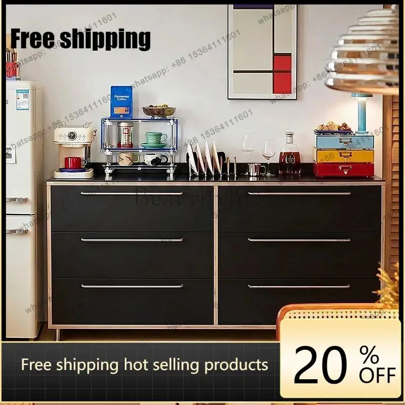 HOT Modern Simple Edge Cabinet Teak Color, Light Luxury Edge Locker