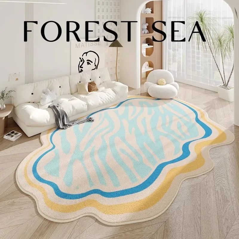 Flannel Ultra-Fine Carpet Home Decoration Fresh Cloud Shape Living Room Bedroom Comfortable Non-Slip and Dirt-Resistant Washable