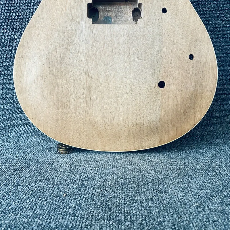 FB559  Unfinished 6 String Electric Guitar Unfinished Guitar Body in Natural Solid Mahogany Wood Humbucker Pickups Custom Bridge