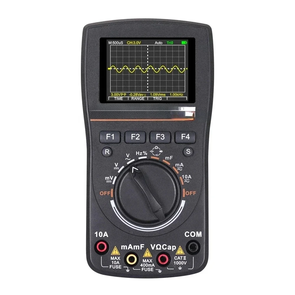 

Hot Sales2 In 1 Oscilloscope Multimeter 1MHZ 2.5MSPS Sampling Rate Oscilloscope + Multimeter
