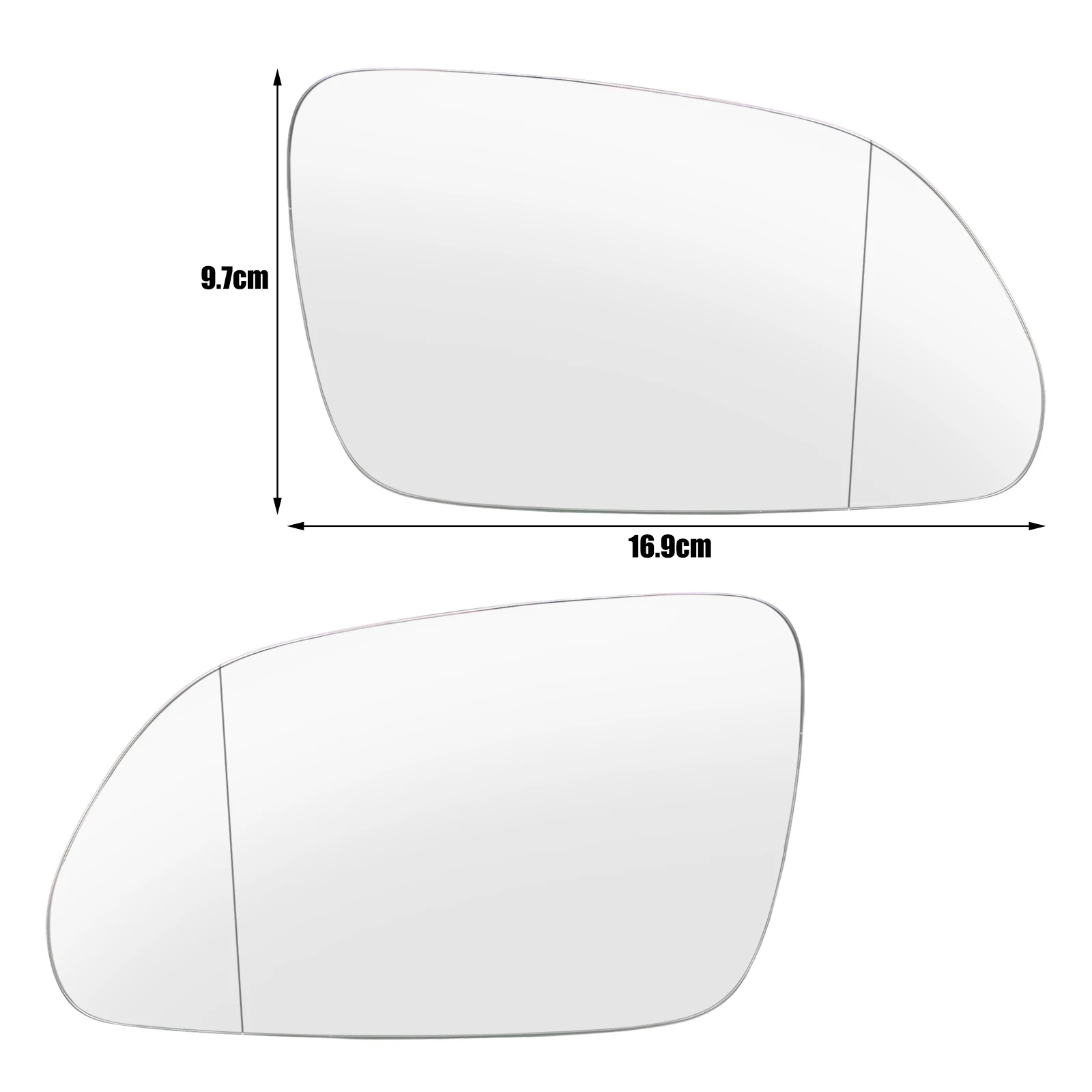 Left Right Side Wing Mirror Glass Heated Convex Rear View Wide Angle For Skoda Octavia MK2 A5 2004-2009 VW Polo 9N 9N3 2005-2009