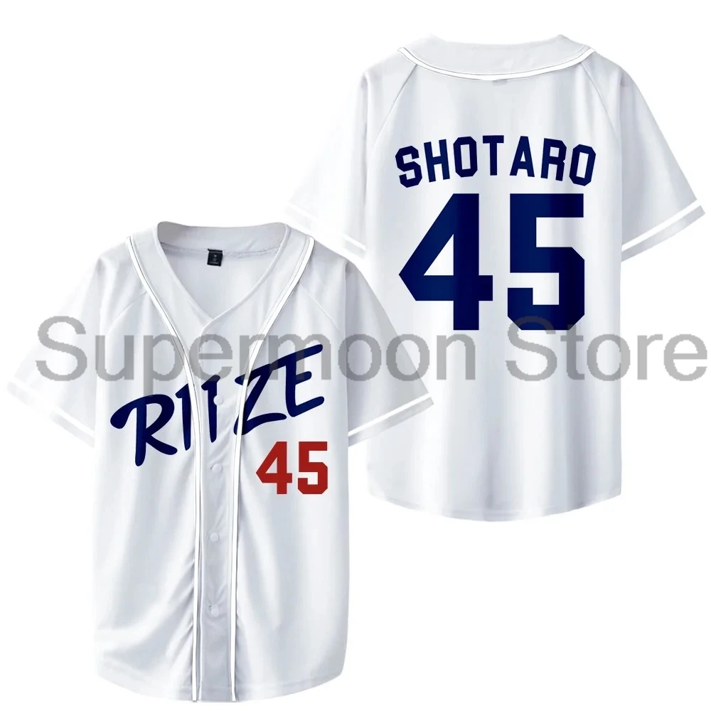 Kpop RIIZE Merch Baseball Jersey 2024 FAN CONTOUR RIIZINGDAY Short Sleeve Shirts Women Men Streetwear Tee