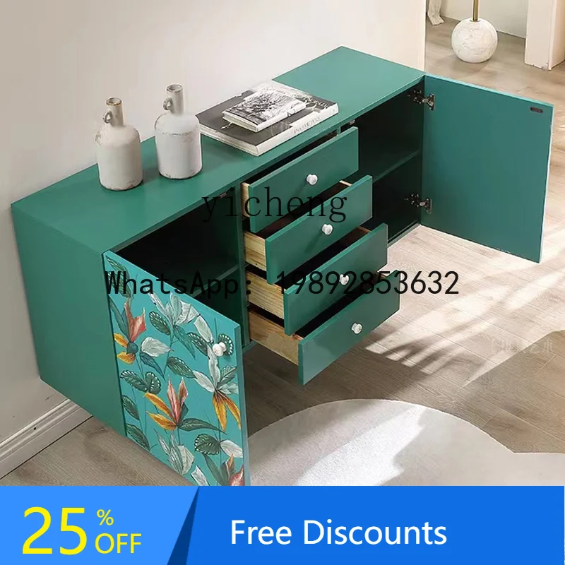 

X1 Light Luxury Solid Wood Entrance Cabinet Living Room Curio Cabinet Partition Storage Shoe Cabinet home decoration accessories