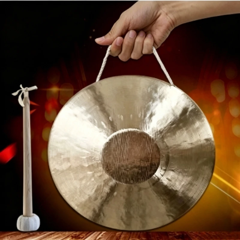 Professional Gong Chinese Traditional Copper Gongs Cymbal Adult Beginners Playing Gong Drums Ethnic Opera Percussion Instruments