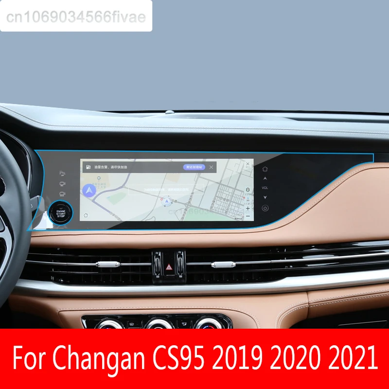 For Changan CS95 2019 -2021 Car GPS navigation Protective film LCD screen TPU film Screen protector Anti-scratch Interior Refit