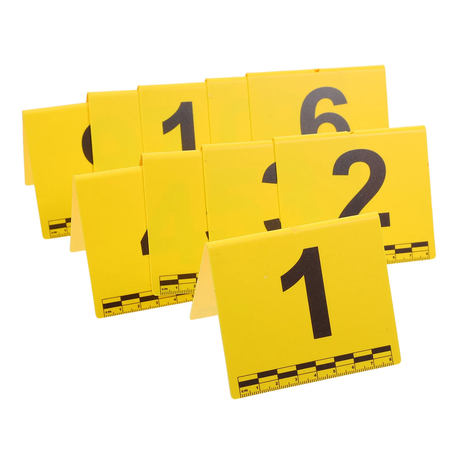 Forensic Evidence Placard Crime Scene Evidence Number Stand with Integrated Scale for Investigation and Detective Party